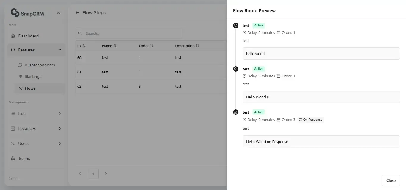 SnapCRM — screen 2