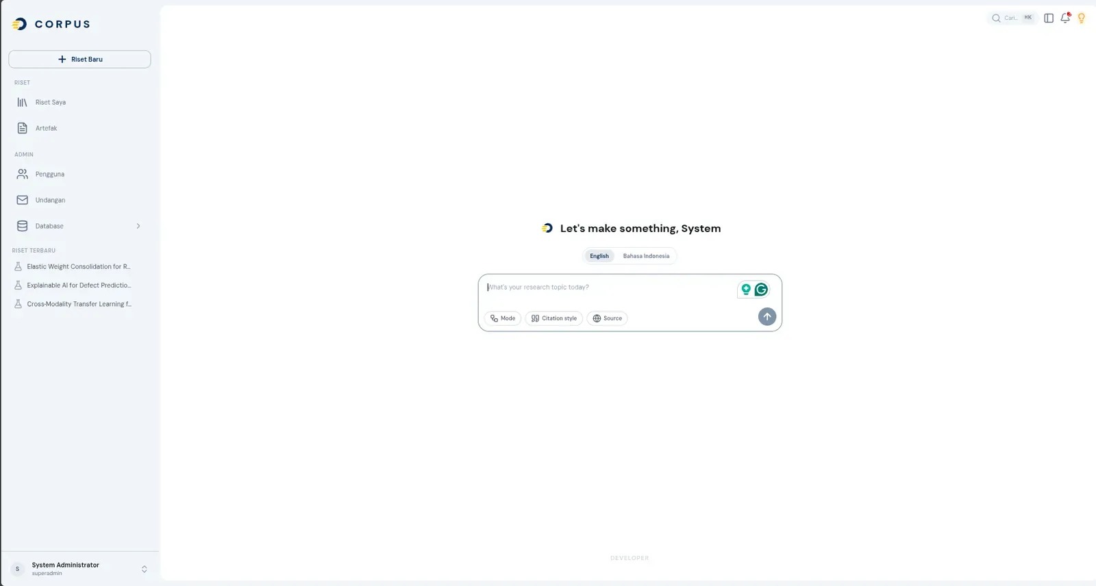 Corpus — screen 3