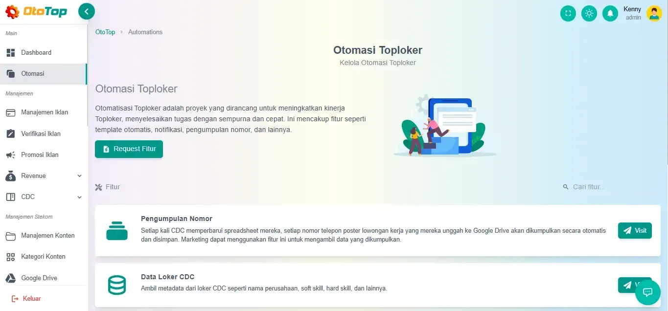 OTO Management — screen 2