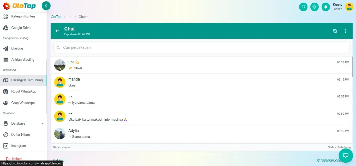OTO Management — screen 3