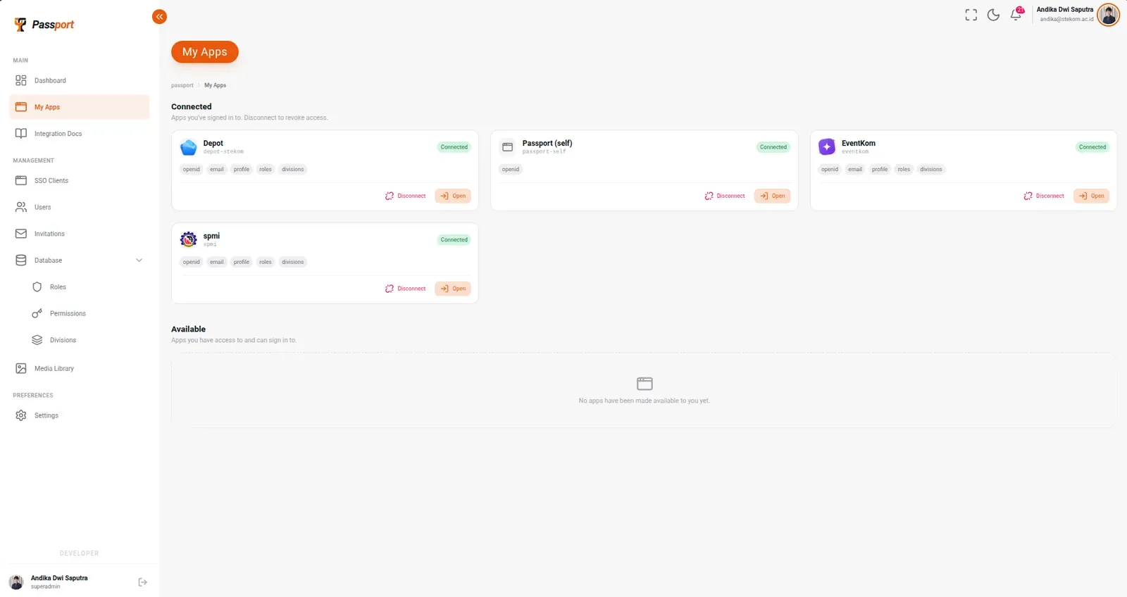 STEKOM Passport — screen 2