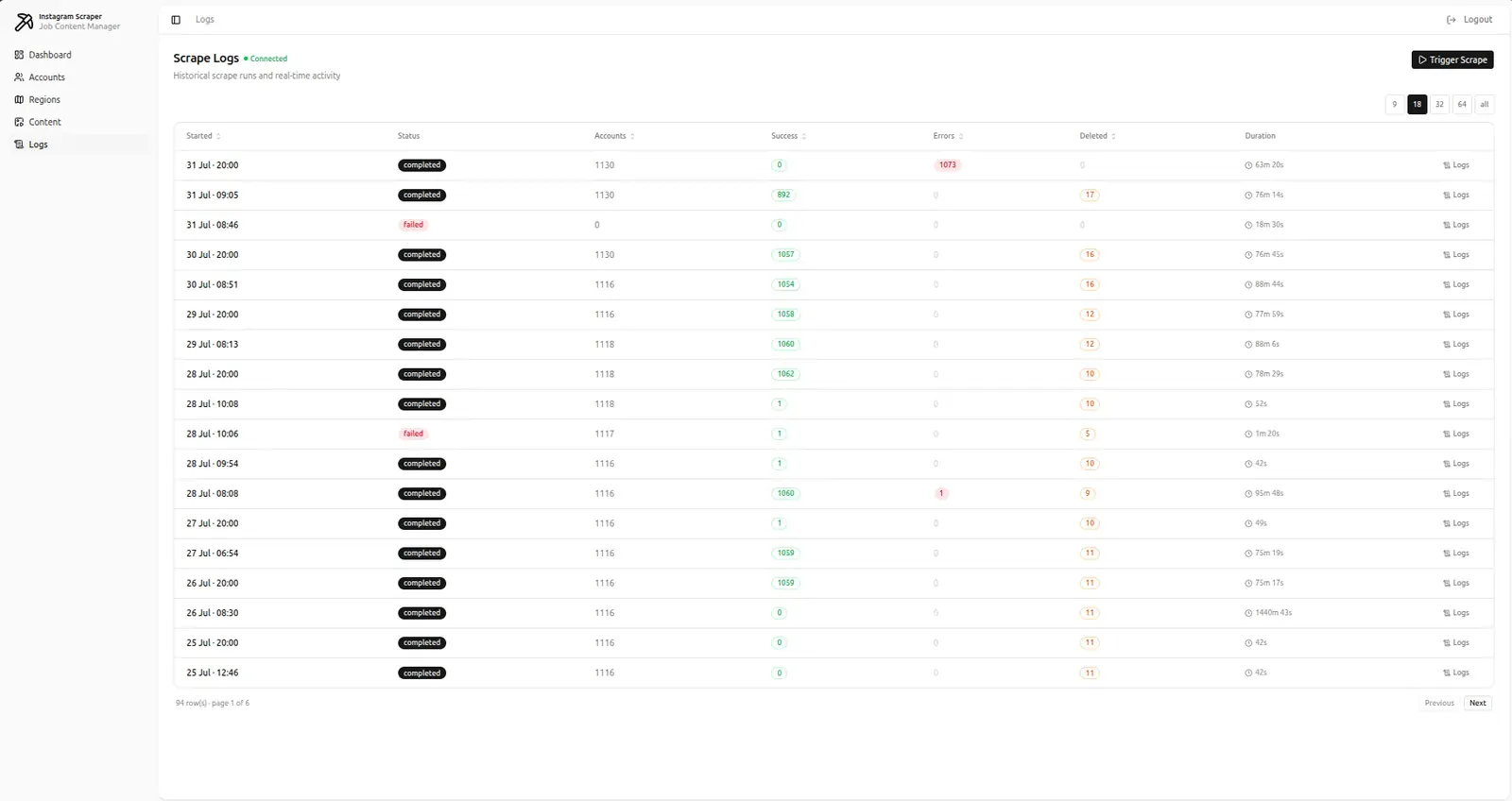 Jobs Scraper — screen 3